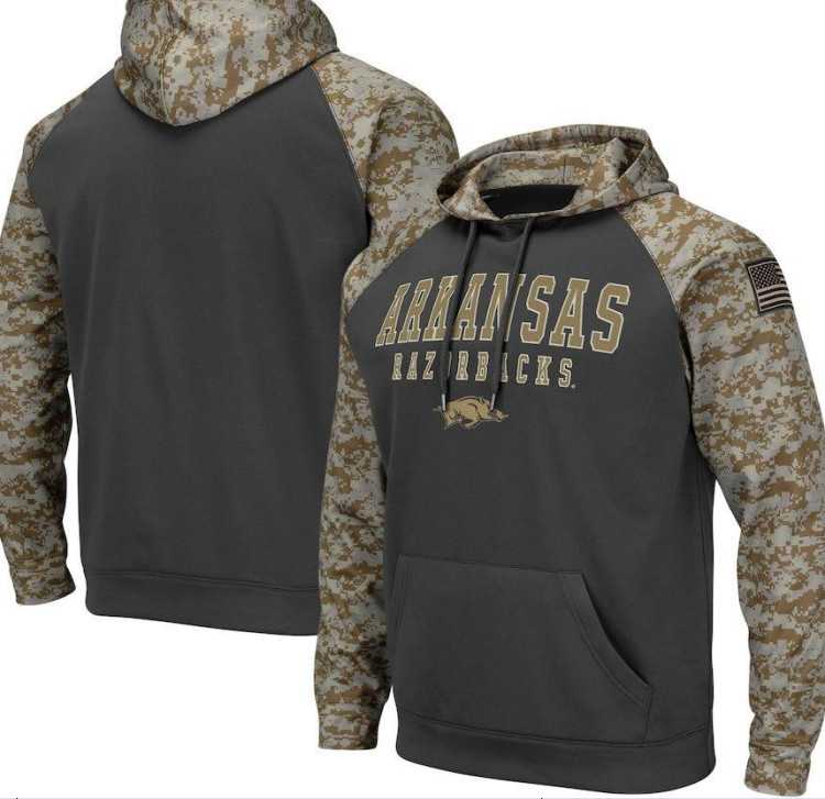 Men's Arkansas Razorbacks Gray Camo Pullover Hoodie,We sell and wholesale Men's Arkansas Razorbacks Gray Camo Pullover Hoodie on line form chian!